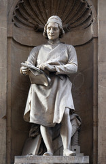 Statue of Bernardo Cennini, Italian goldsmith, sculptor and printer, Loggia del Mercato in Florence, Italy
