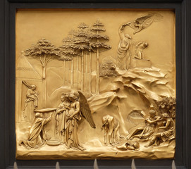 Florence cathedral, Baptistry of Saint John, Gates of Paradise, The Story of Abraham, Florence,...