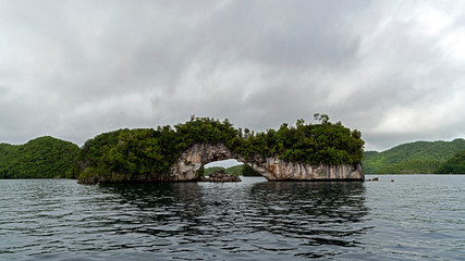 Fototapeta na wymiar Famous arch formation in Palau