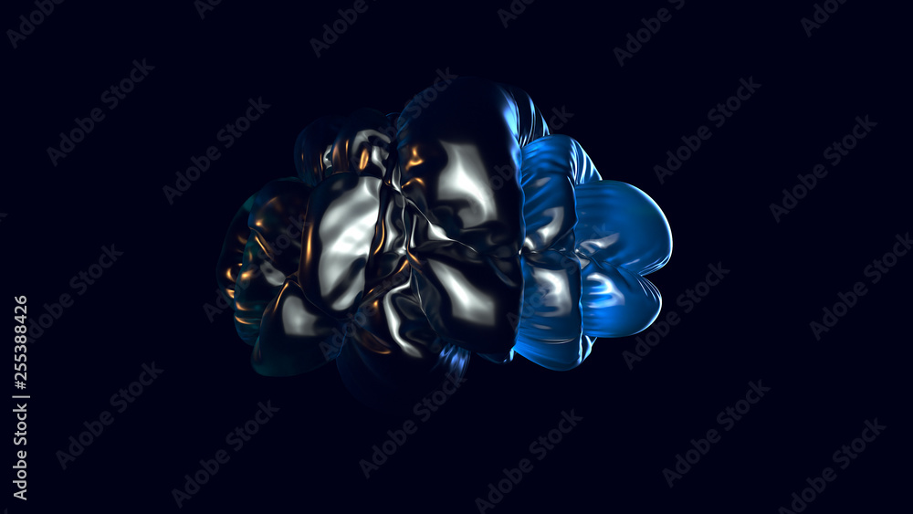 Poster 3d rendering. abstract cloth background.