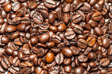Coffee Beans Background. Cafe Backdrop.