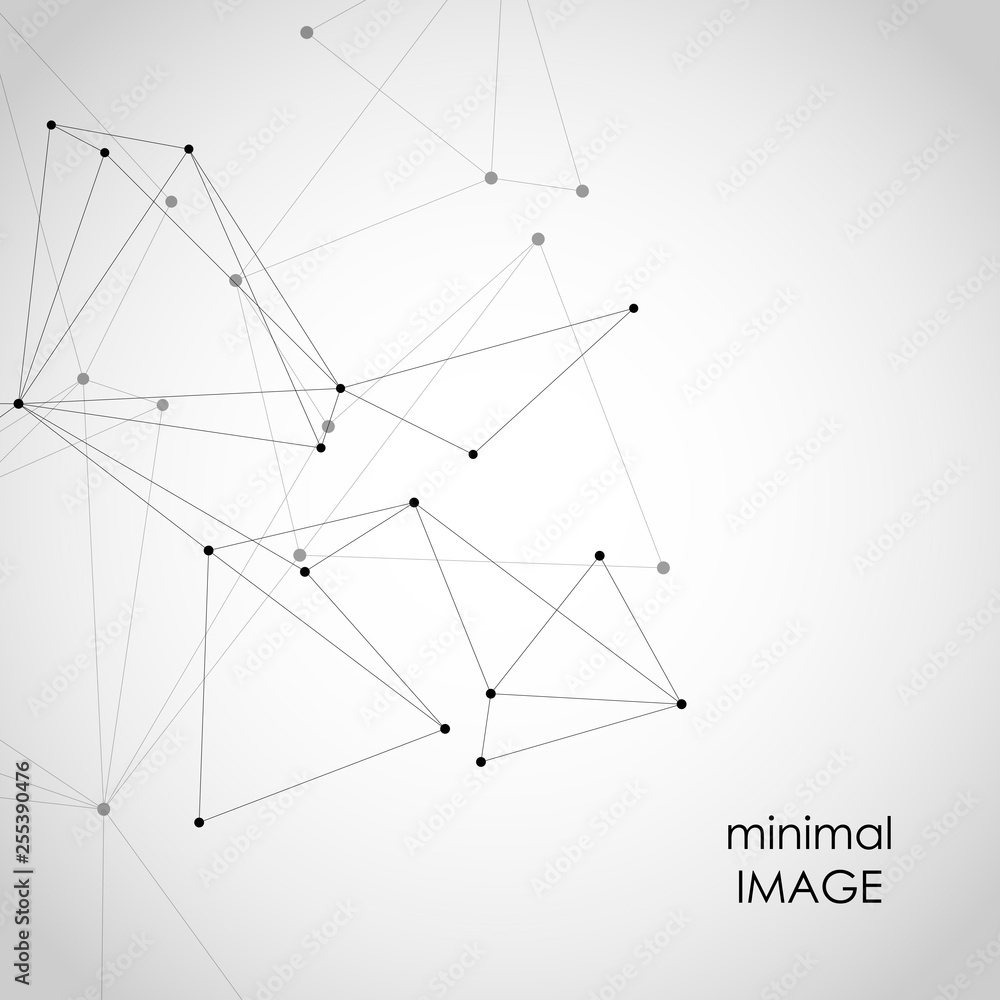 Poster vector with black polygon background