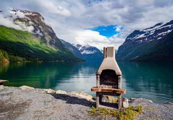 lovatnet lake Beautiful Nature Norway.