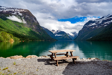 lovatnet lake Beautiful Nature Norway.