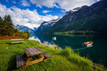 lovatnet lake Beautiful Nature Norway.