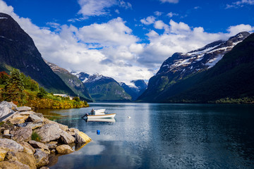 lovatnet lake Beautiful Nature Norway.