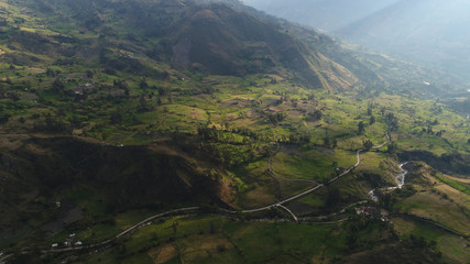 Vista aérea de cultivos