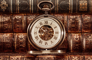 Close up on vintage clock