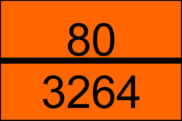 Warntafel orange mit 80-3264