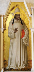 Fototapeta premium Saint Gregory, by Nardo di Cione, Basilica di Santa Croce (Basilica of the Holy Cross) in Florence, Italy