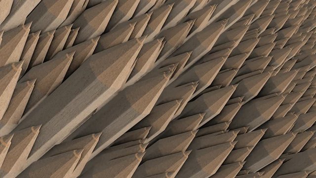 Pencil motion, abstract composition. 4K animation. 3D rendering. Loop.