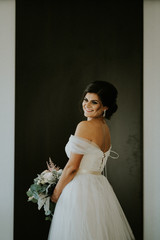 bride in white dress