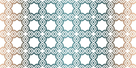 Modern Decorative Seamless Traditional Geometric Pattern. Vector Colored Illustration. Paper For Scrapbook. Brown green color