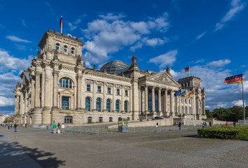 Fototapeta na wymiar Berlin, Germany - built in 1894 and home of the German parliament, the Reichstag building is one of the most recognaizable landmarks in Berlin 
