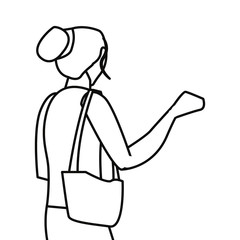 Obraz premium woman avatar line