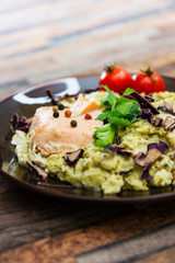 Fillet of Salmon Mashed Broccoli