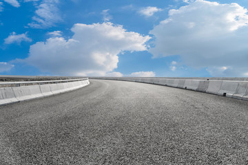Road surface and sky cloud landscape..