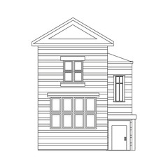 outline building house