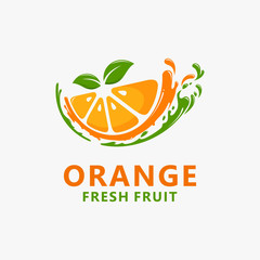 Orange fruit logo design