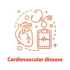 Cardiovascular disease concept icon