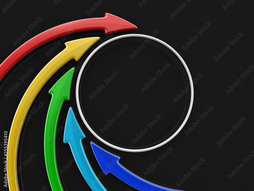 Poster circular graph. image with clipping path