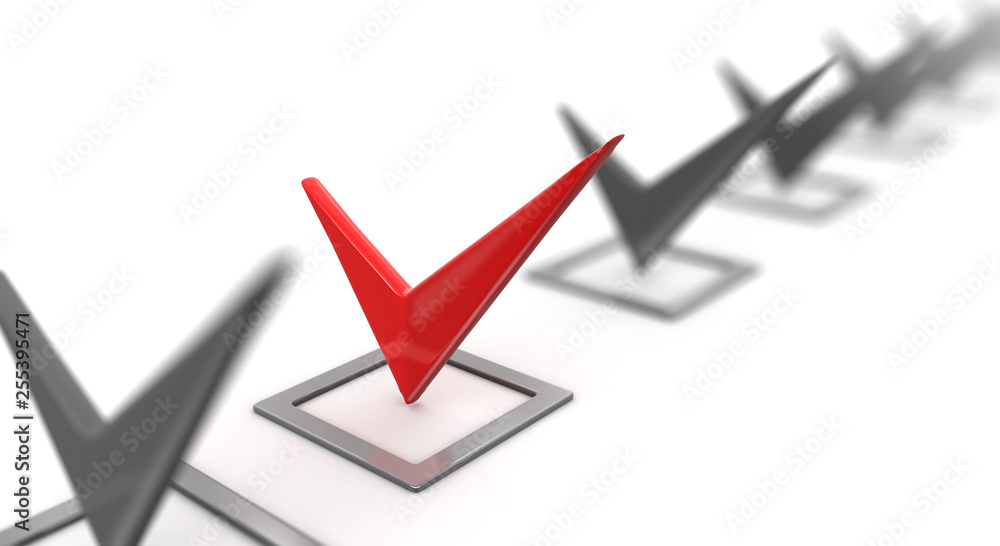 Poster 3d image of check mark