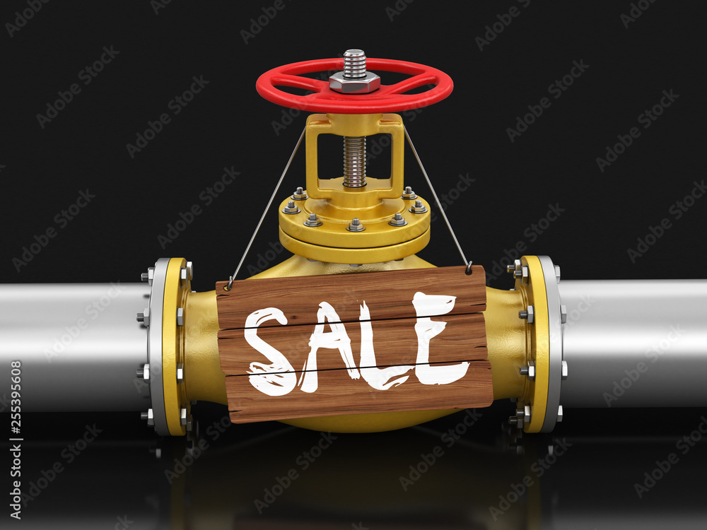Poster pipeline with sale. image with clipping path