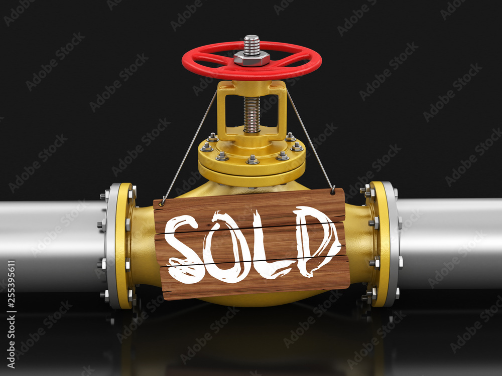 Poster pipeline with sold. image with clipping path