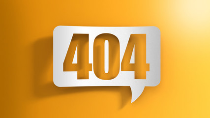 Speech bubble with 404