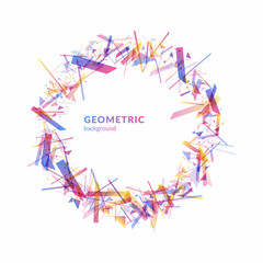 Abstract background with bright geometric shapes. Illustration for design.