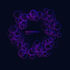 Abstract background with bright geometric shapes. Illustration for design.