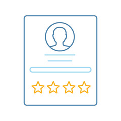 Fototapeta premium Profile rating color icon
