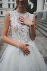 bride in white dress