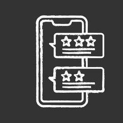Review rating chalk icon