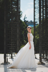 bride in white dress