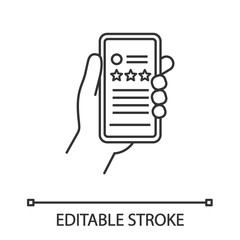 App rating linear icon