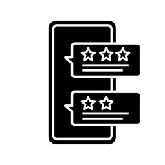 Review rating glyph icon