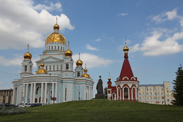 Fototapeta na wymiar The Cathedral of St. Theodore Ushakov in Saransk, Russia