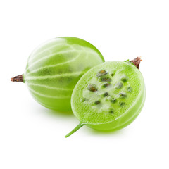Fresh gooseberry with half