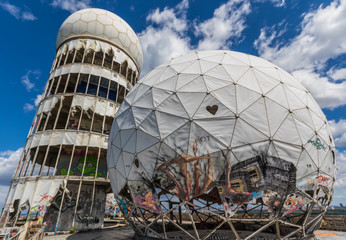Berlin, Germany - famous during the Cold War for being a U.S. listening station, the Teufelsberg is...