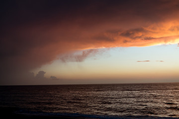sunset over the sea