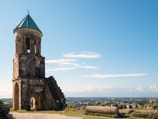 Bell tower of Bagrati Cathedral. UNESCO world heritage site and famous landmark.