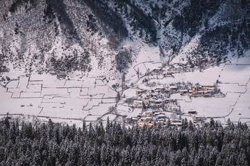 Georgia Svaneti, Mestia in snow