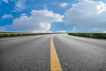 Road surface and sky cloud landscape..