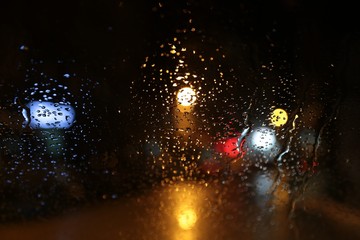 rain drops background and bokeh