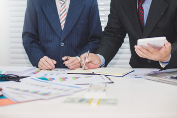 Business people to comment on investment and marketing plan in the meeting.