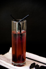 strwaberry pannacotta with mint flavoured sugar