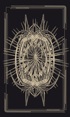 Tarot cards - back design, Sun in the cage