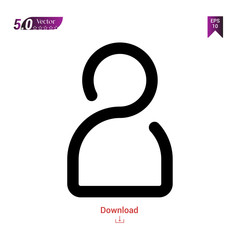 Outline user icon isolated on white background. Best modern. Graphic design, mobile application, beauty icons 2019 year, user interface. Editable stroke. EPS10 format vector illustration