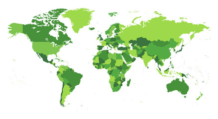 World Map Seperate Countries © FourLeafLover